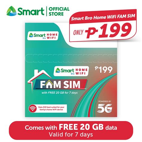 smart home bro wifi|Smart Bro Home WiFi Fam SIM 199 .